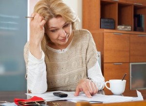 woman with paperwork